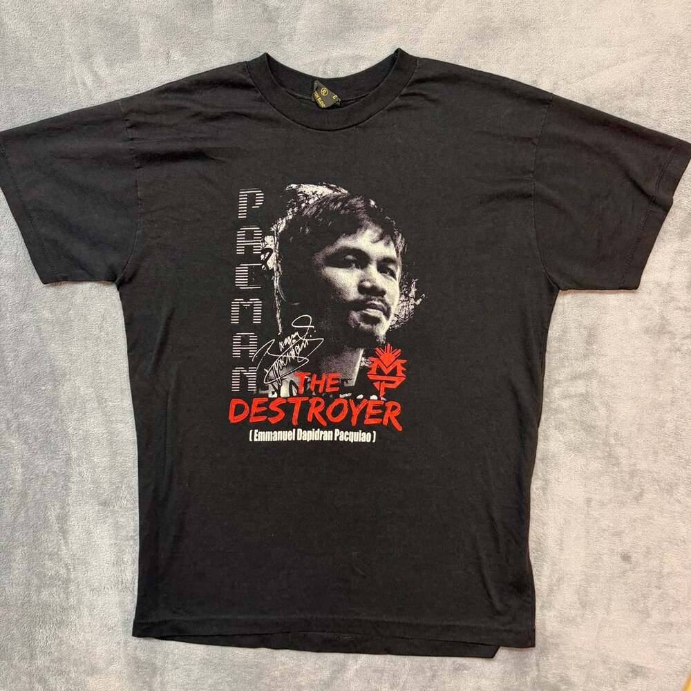 Clothesline Manny Pacquiao The Destroyer Size XL Black T-Shirt
